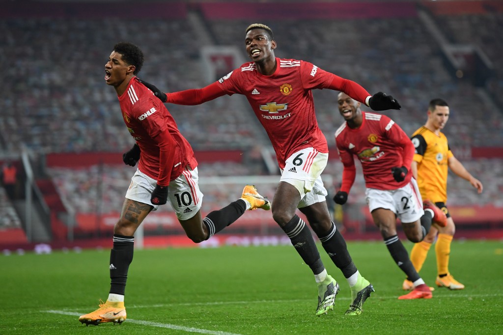 Manchester United venció al Wolverhampton en el Old Trafford (AFP)