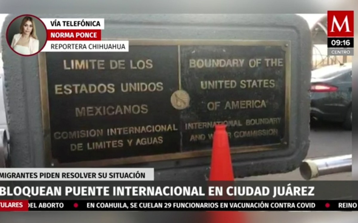 Bloquean puente internacional en Ciudad Juárez