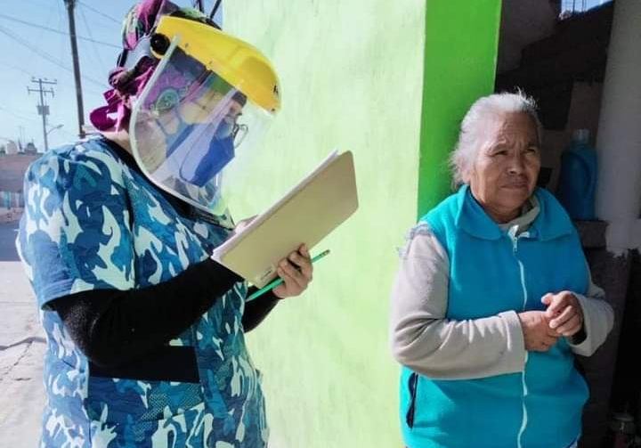 Visita domiciliaria para detectar nuevos casos de covid. (Francisco Villeda)