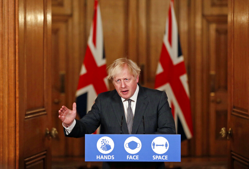 Boris Johnson, primer ministro británico. | AP