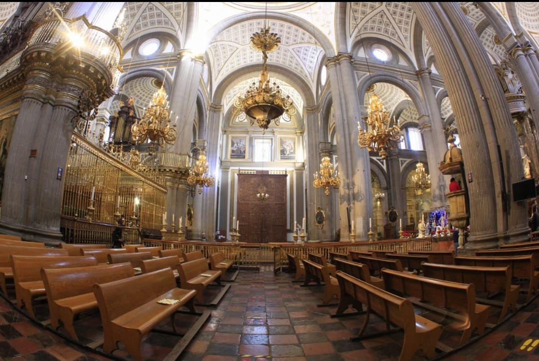 Iglesia de Puebla ha cumplido con todas las medidas sanitarias. (Andrés Lobato)