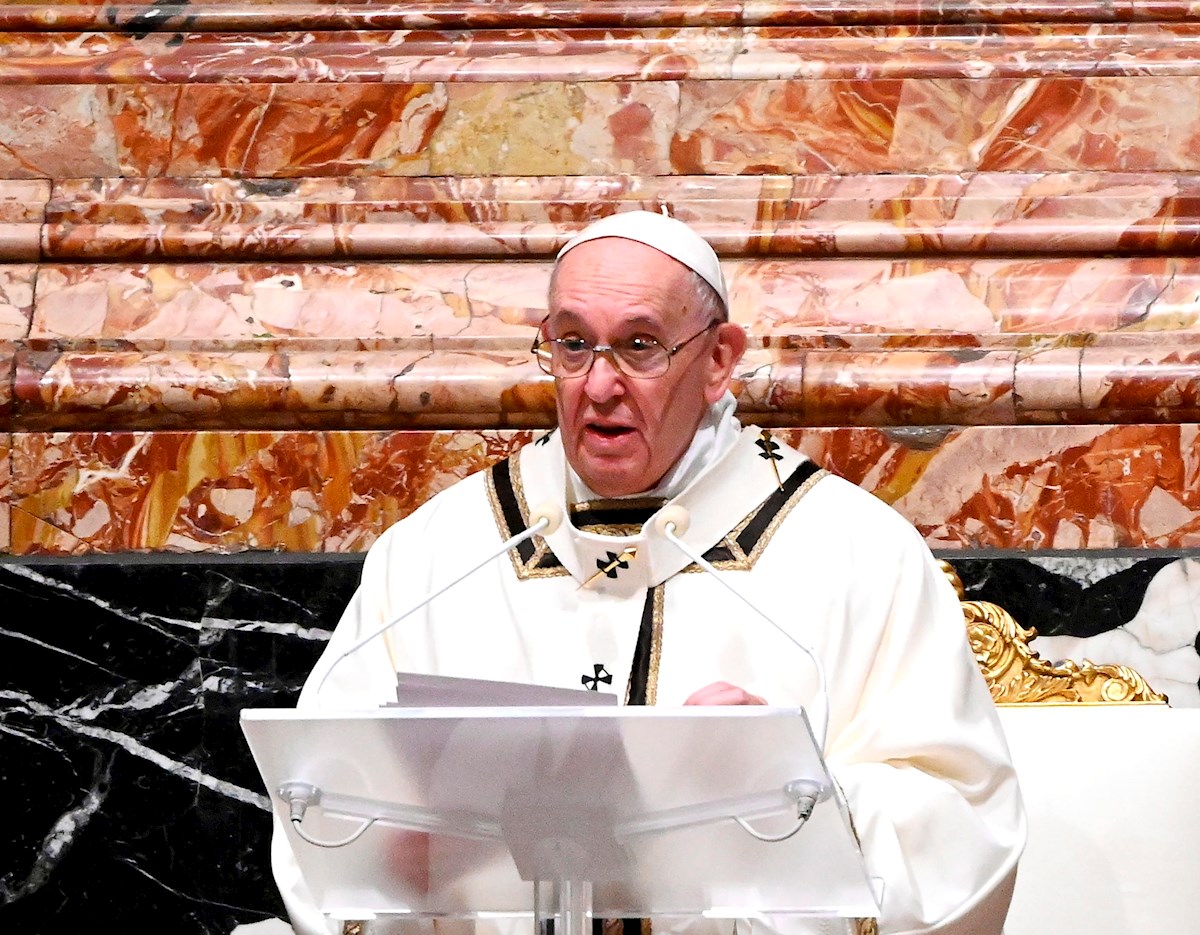 Papa Francisco, en su mensaje de Navidad. | EFE
