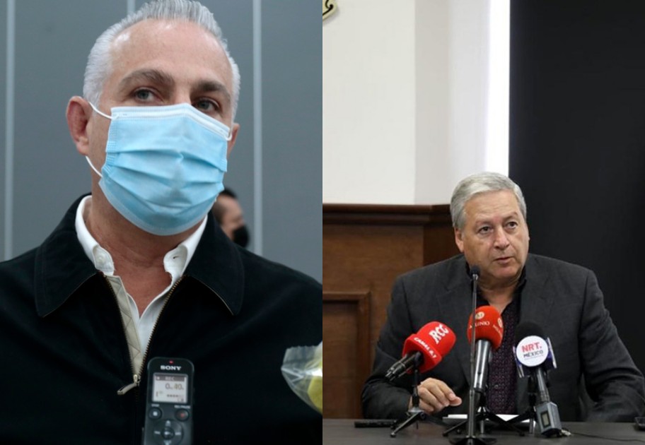 Román Alberto Cepeda y José María Frustro Siller, candidatos del PRI en Torreón y Saltillo. (Especial)