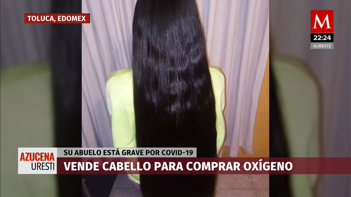 Ana Paola vendió su cabellera para comprar oxigeno para su abuelo