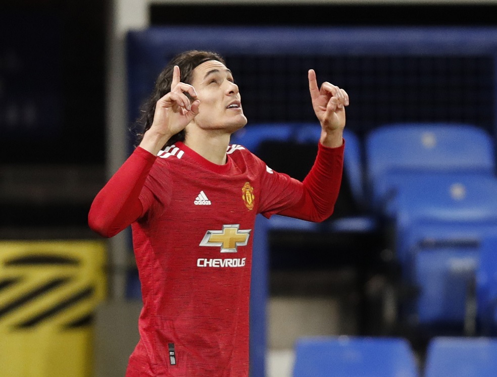 Edinson Cavani, delantero del Manchester United (Reuters)