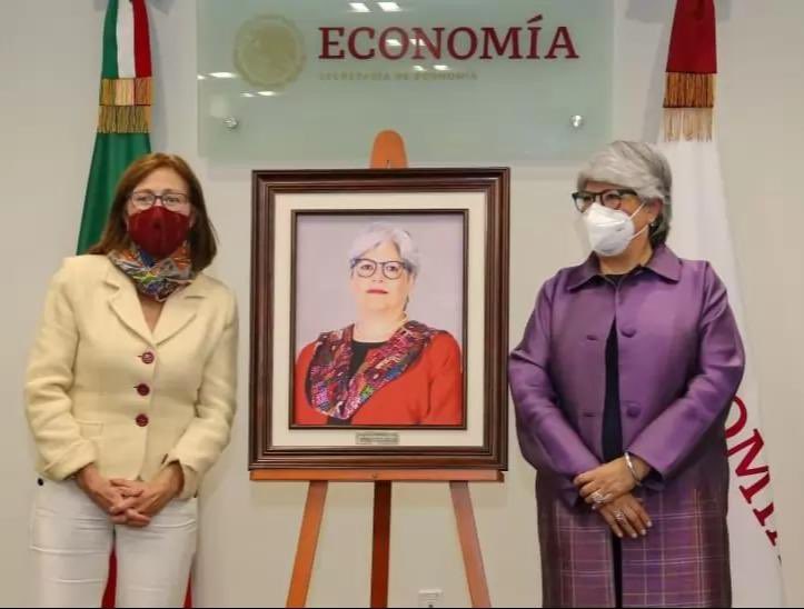 Tatiana Clouthier, secretaria de Economía y Graciela Márquez, su antecesora (@CNAgropecuario)