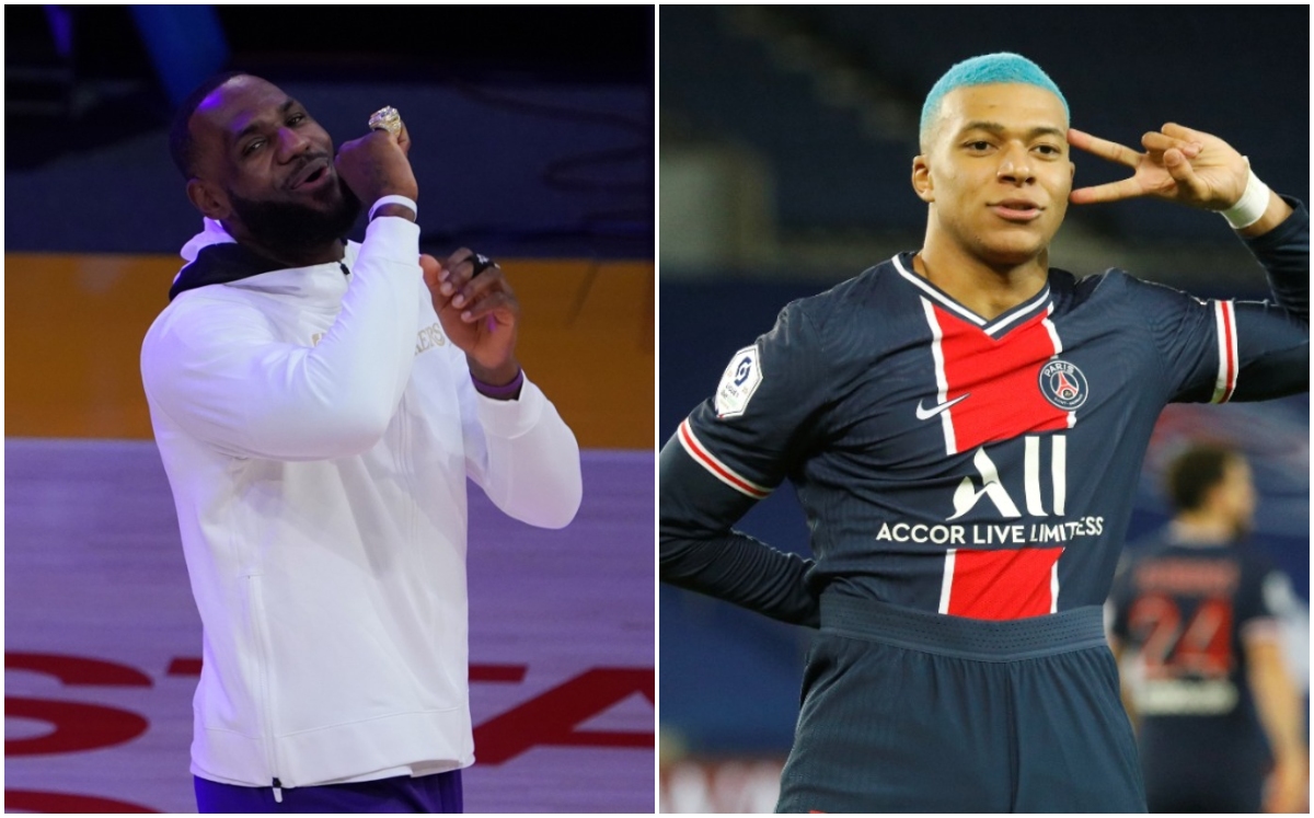LeBron James y Kylian Mbappé (Reuters)