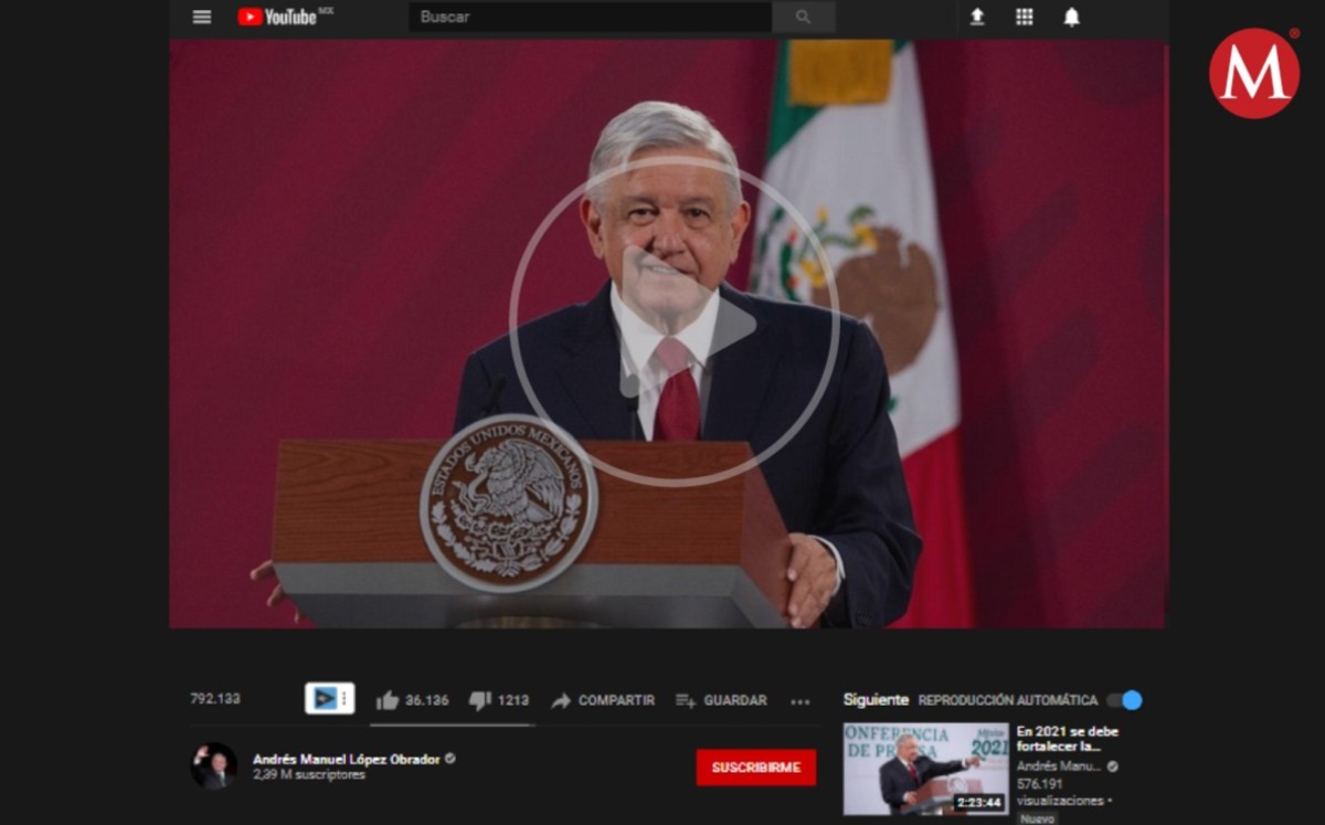 López Obrador podría ganar hasta 139 mil 400 dólares al mes con su canal de YouTube. (Diseño: Marco Vila)