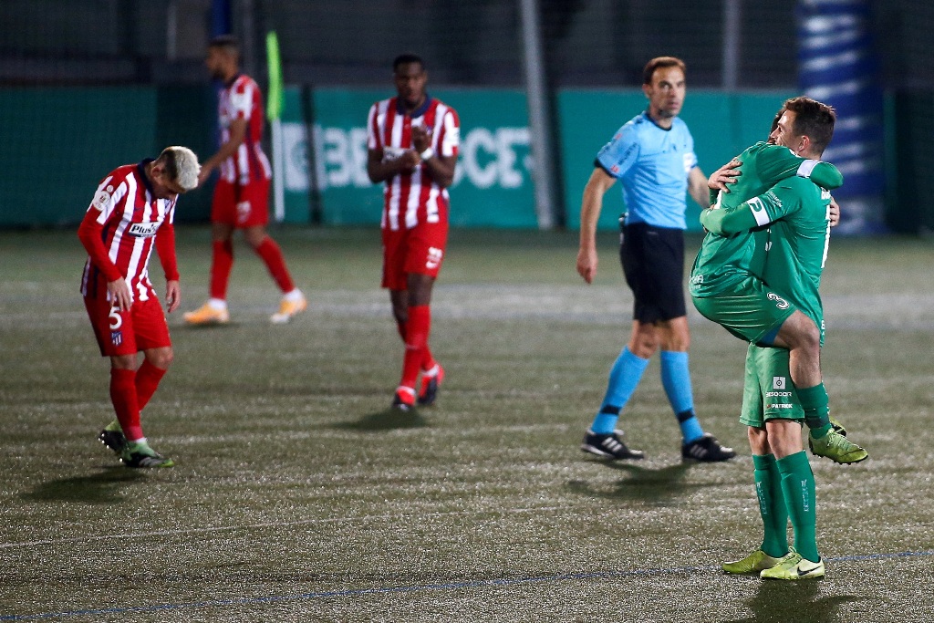 Cornella eliminó al Atlético de Madrid (EFE)
