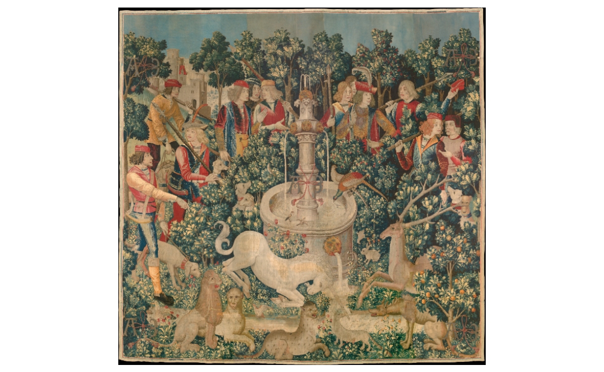 'Hallazgo del unicornio', tapiz de los Países Bajos meridionales. (The Metropolitan Museum of Art)