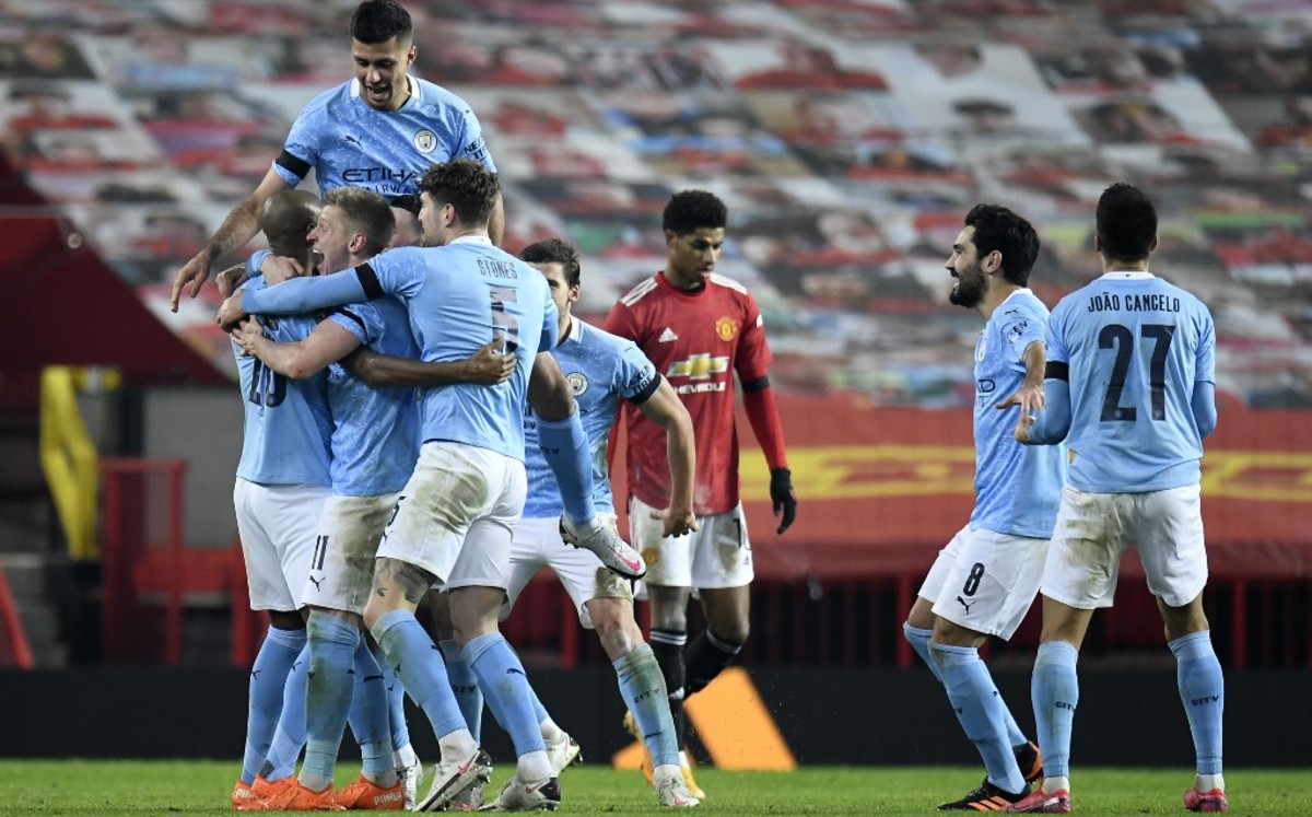 Manchester City elimina al United y avanza a la final de la Copa de la Liga (AFP)