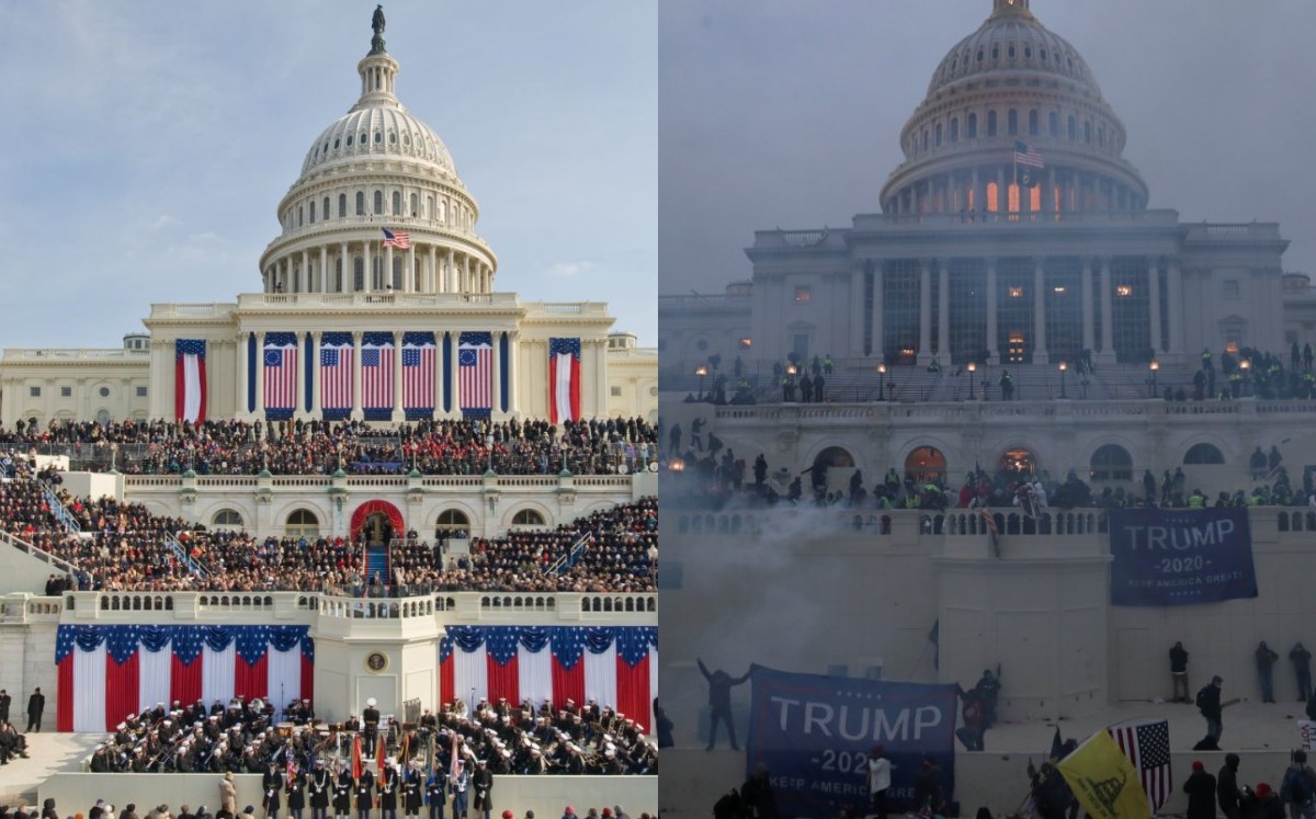 Tras unas horas de manifestantes al interior de Capitolio autoridades lograron tomar el control. (Twitter | @11thHour)