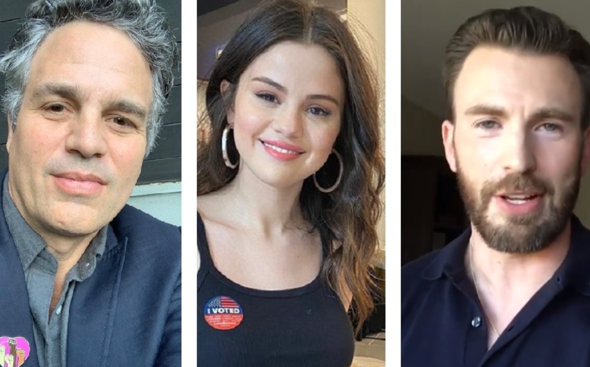 Mark Ruffalo, Selena Gómez y Chris Evans. (Especial / Instagram)