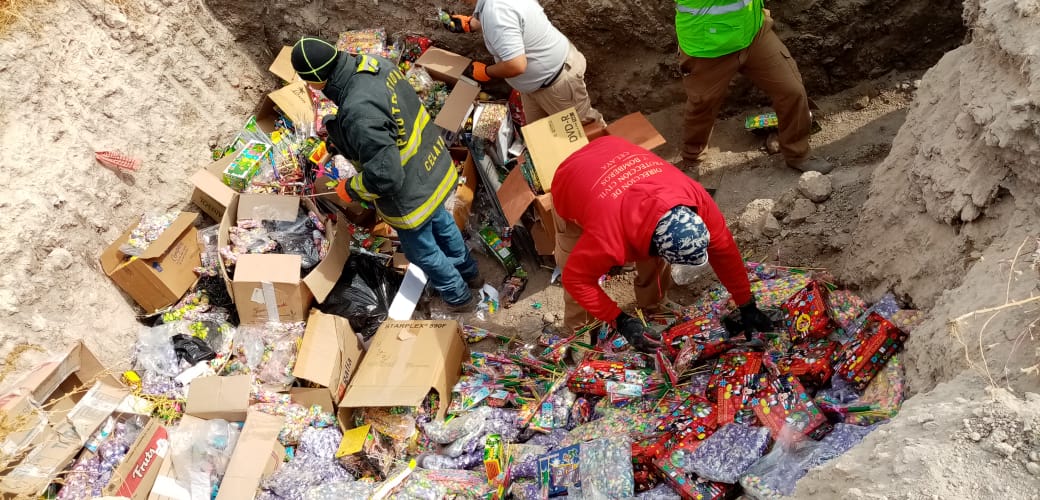 Decomisan casi tres toneladas de pólvora en Celaya
