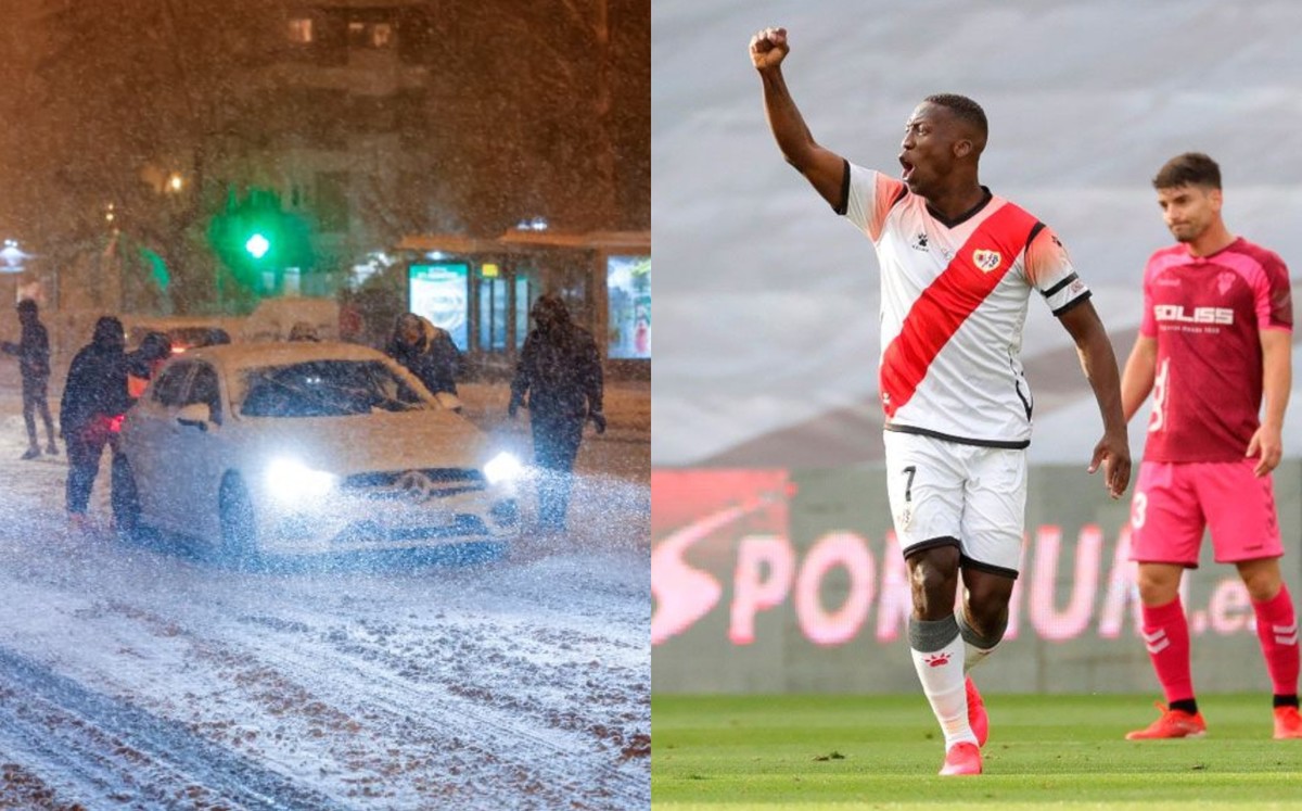 Rayo Vallecano ayuda con nevadas en España (EFE)
