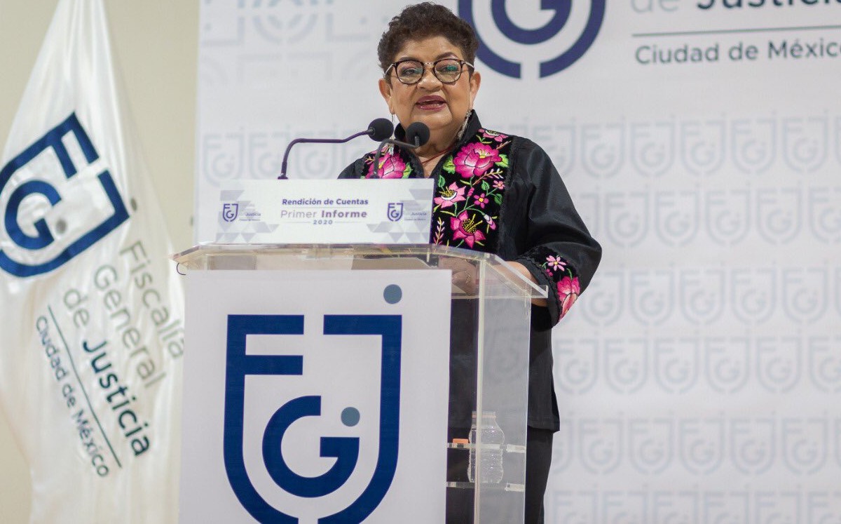 Ernestina Godoy rindió su primer informe de labores al frente de la Fiscalía General de Justicia de la CdMx. (Twitter)