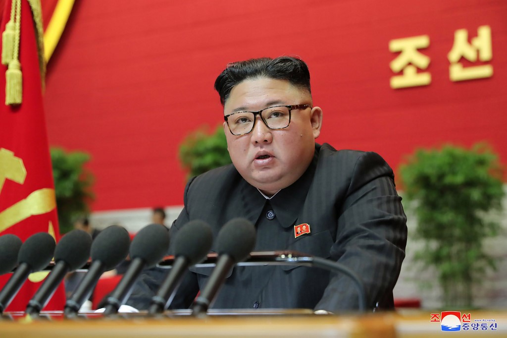 Kim Jong-un durante el congreso del Partido de los Trabajadores de Corea del Norte. (AFP)