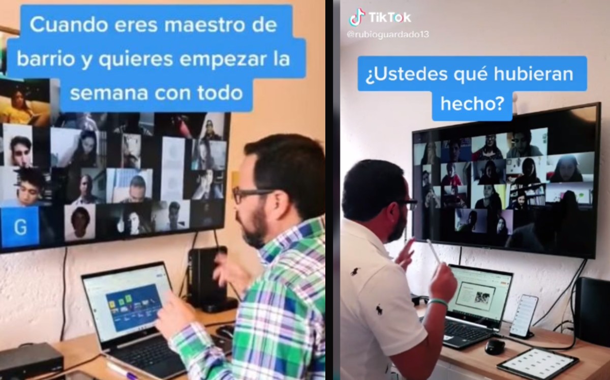 'Maestro' representa las clases en línea desde TikTok. (Captura)