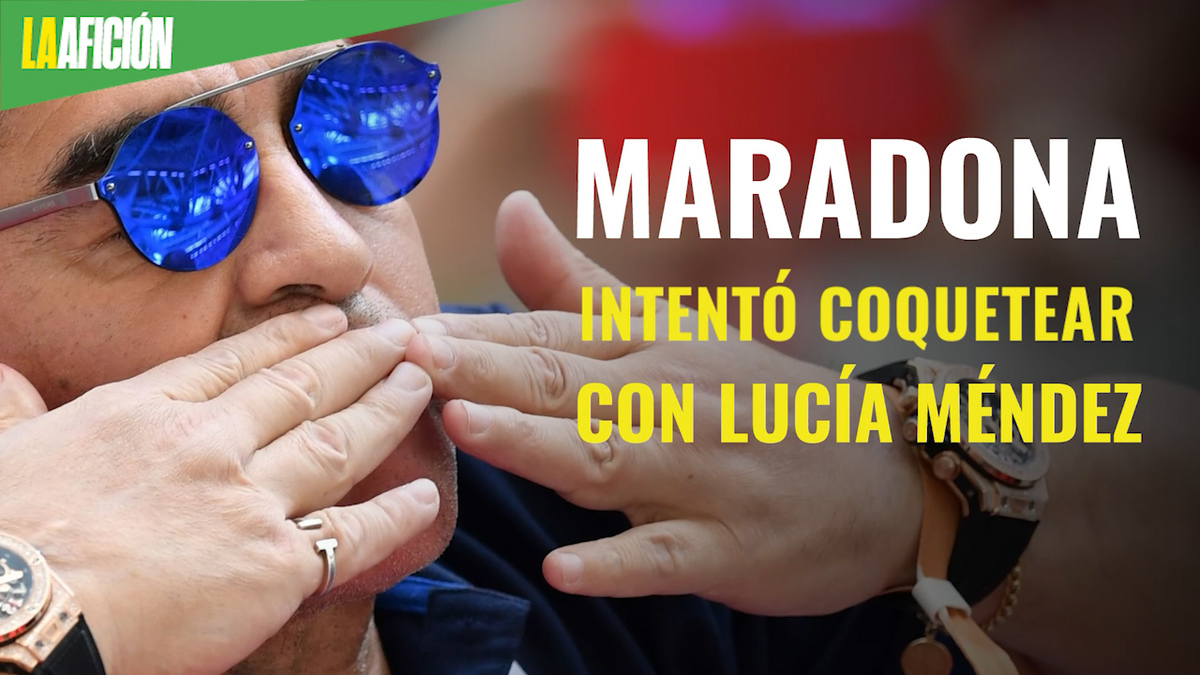 El día que Maradona intentó coquetear con Lucía Méndez, entonces novia de Luis Miguel