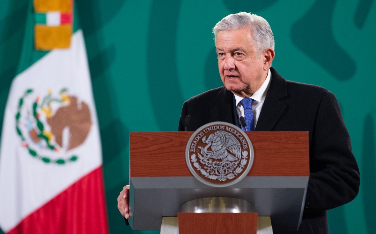 El presidente Andrés Manuel López Obrador en conferencia matutina. (Cortesía)