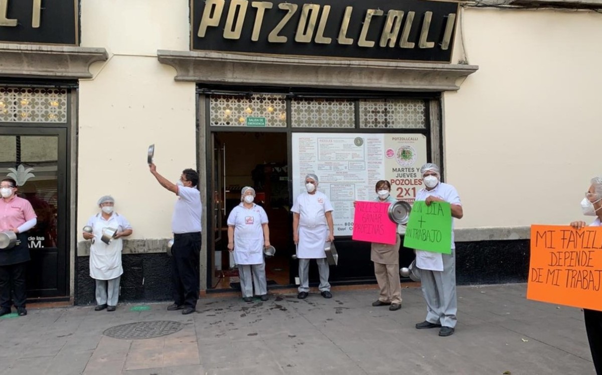 En CdMx, restauranteros hacen nuevo 'cacerolazo'; exigen reapertura de negocios