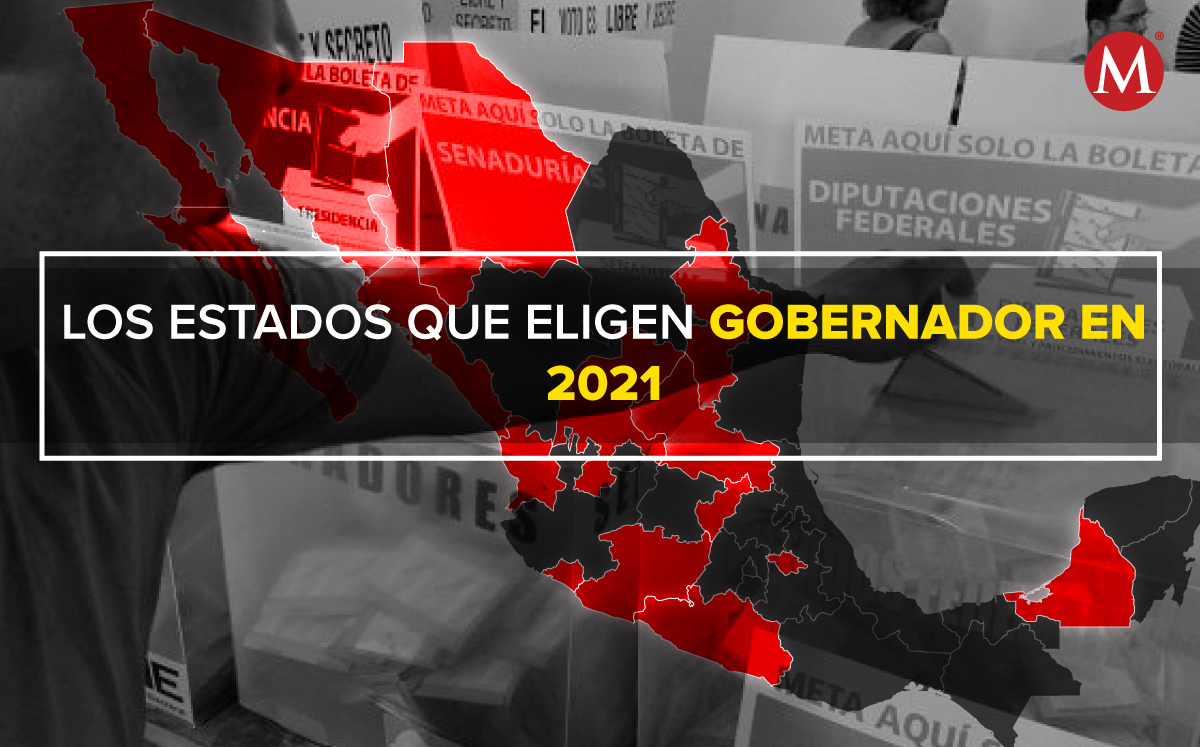 En 2021, 15 estados elegirán a un nuevo gobernador o gobernadora.