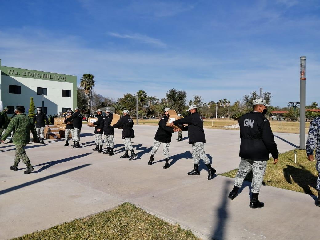 Recibe Nuevo León cuatro toneladas de insumos médicos. Foto: Especial.