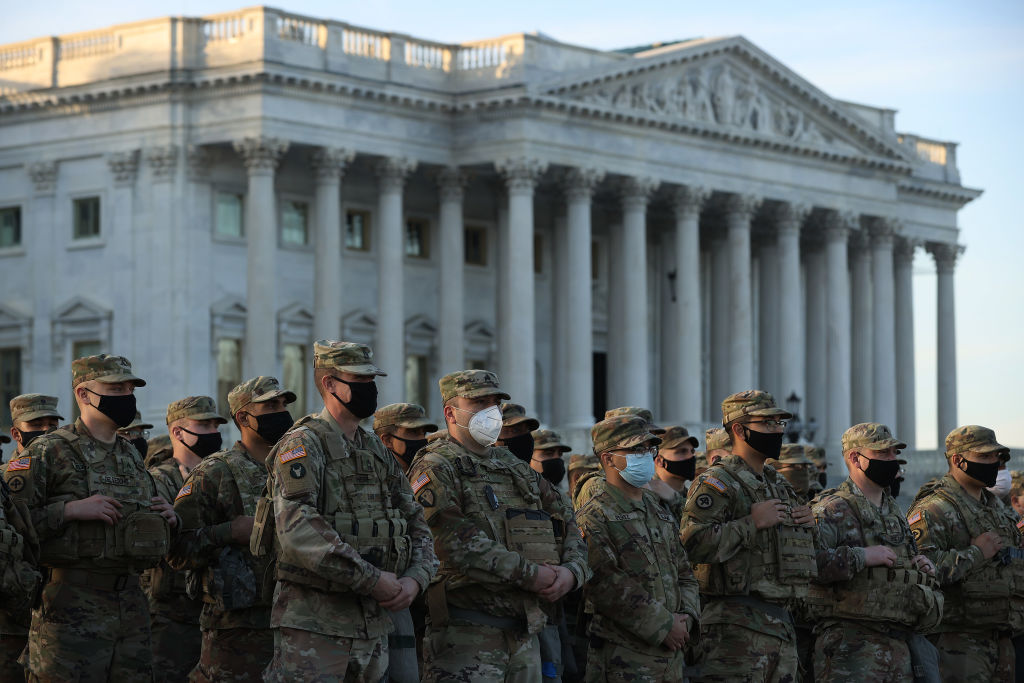 Guardia nacional de los Estados Unidos en Washington D.C., Foto: Chip Somodevilla/Getty Images