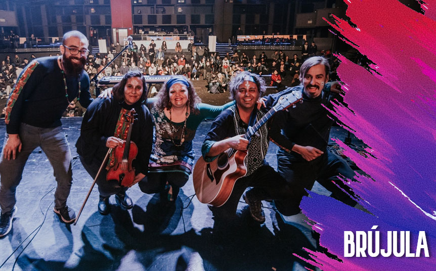 La banda franco-chilena de world music y rock fusión, Ajimsa (Foto: Cortesía)