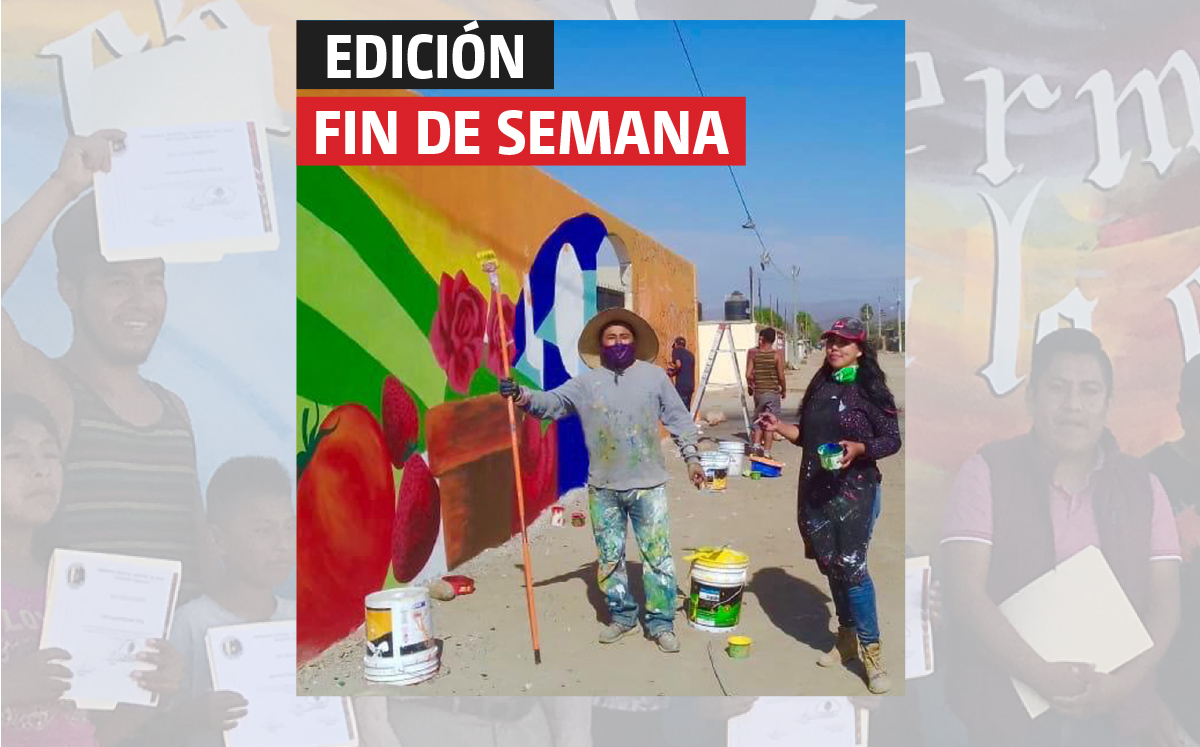 En pocos días algunos miembros de las comunidades tomaron los pinceles y realizaron unos trazos. (Especial)