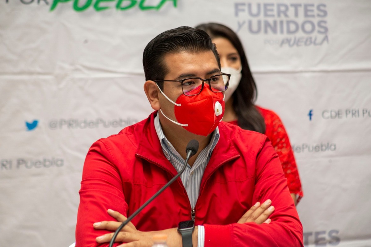Nestor Camarillo, dirigente estatal del Partido Revolucionario Institucional. (Andrés Lobato)