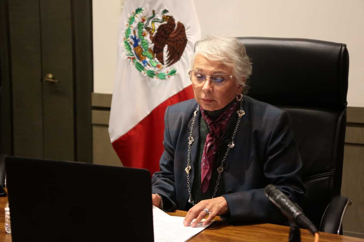 Olga Sánchez Cordero en reunión con gobernadores en la Conago. (Especial)