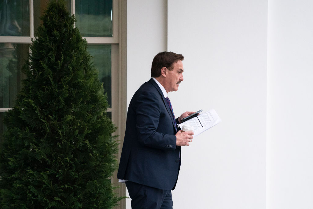 Michael Lindell a las afueras de la Casa Blanca el 15 de enero de 2021, Foto: Jabin Botsford/The Washington Post via Getty Images
