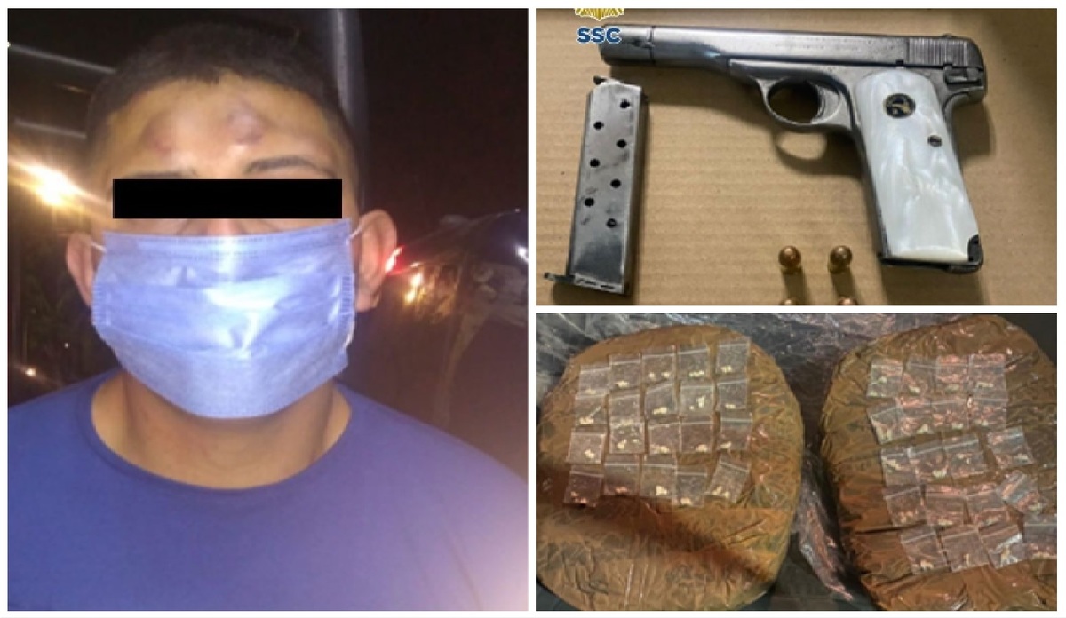 El hombre fue detenido con droga en Azcapotzalco. / Especial