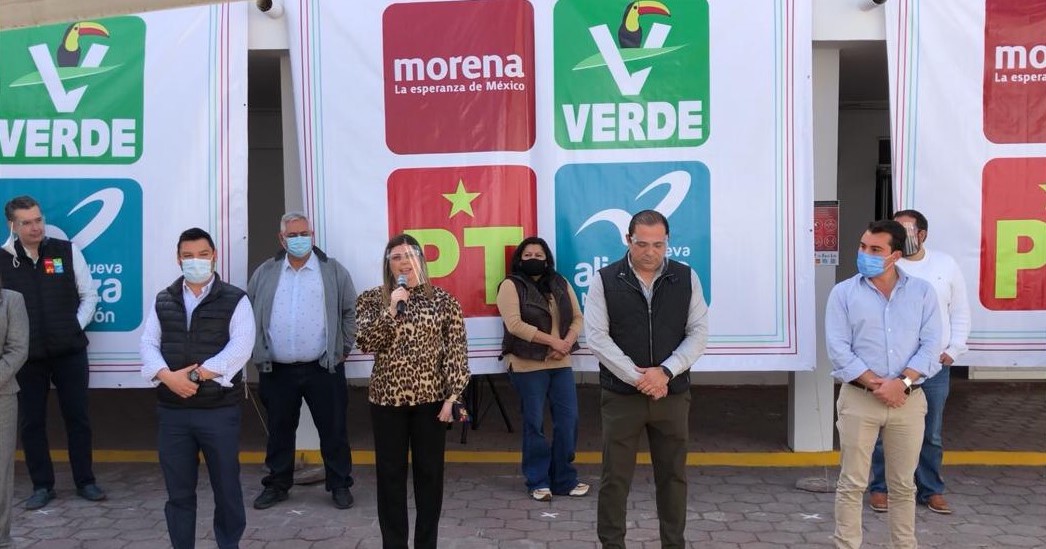 Va Juntos Haremos Historia NL por García y Escobedo. Foto: Especial.