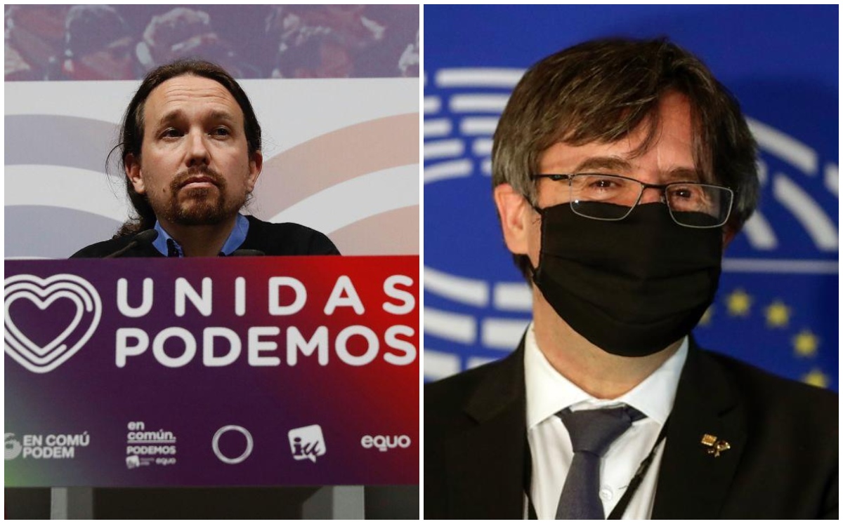 Pablo Iglesias ha mantenido cierta defensa al independentismo catalán de Puigdemont. (EFE / Archivo)