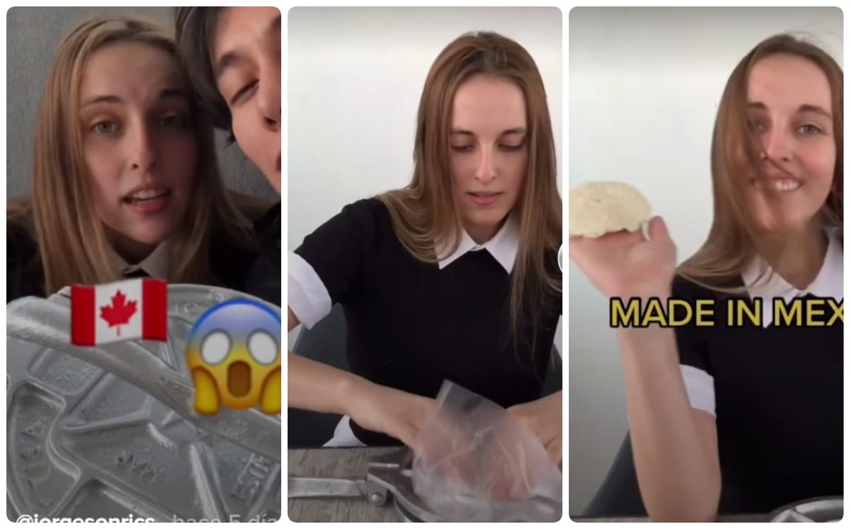Joven hace tortillas como en México y se hace viral (Captura)