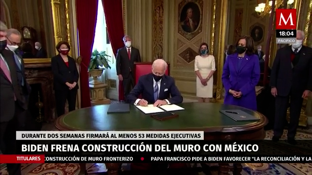 Biden cancela construcción del muro con México y ordena proteger a 'dreamers'