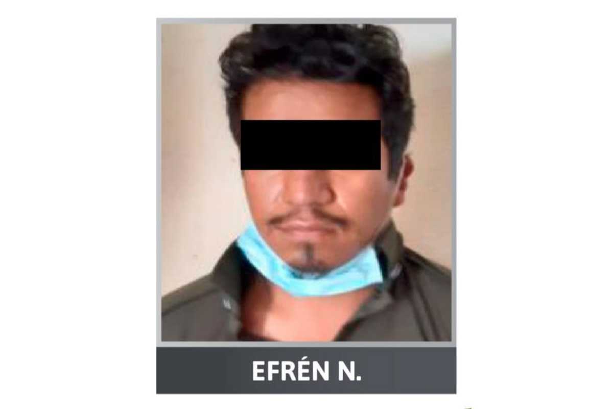 Efrén N., presunto responsable del feminicidio de Susana Cerón. (Especial)
