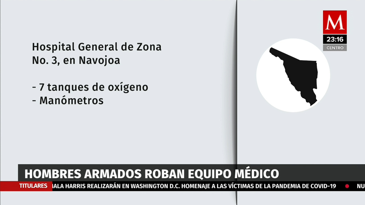 IMSS denunciará robo de tanques de oxígeno en Navojoa, Sonora