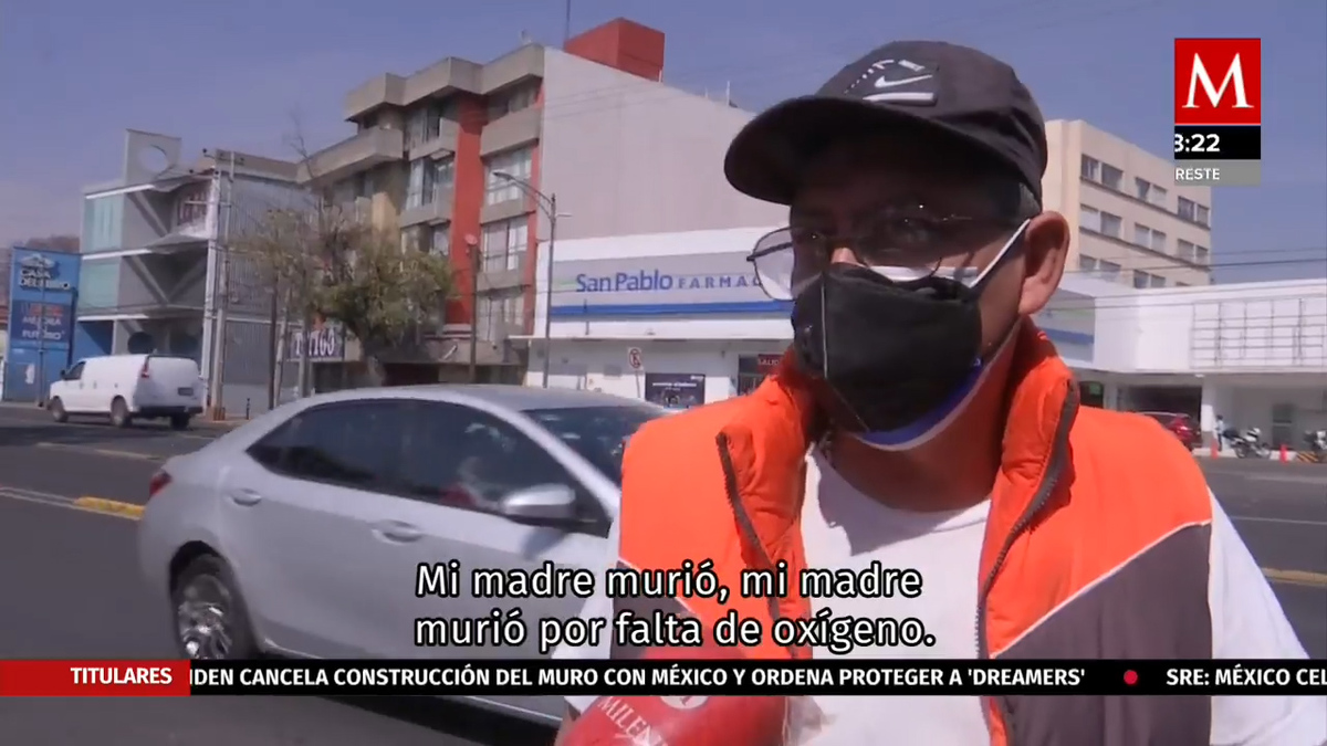 Filas para tanques de oxígeno en CdMx no cesan; "mi madre murió, así es el covid"