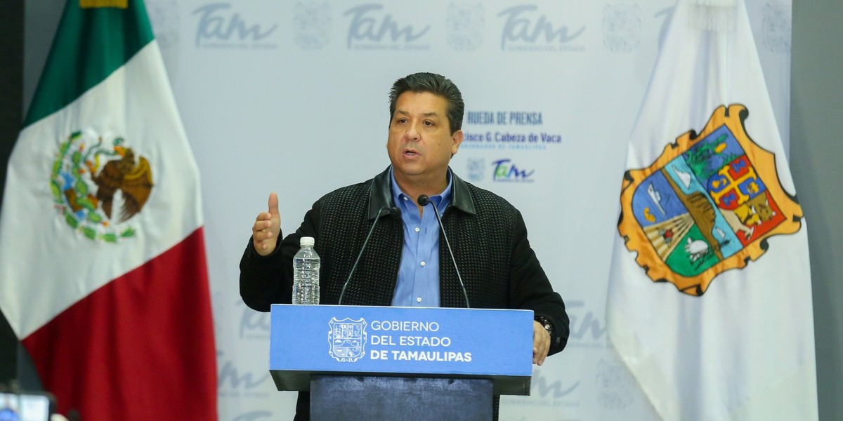 Francisco García Cabeza de Vaca, gobernador de Tamaulipas. (Cortesía)