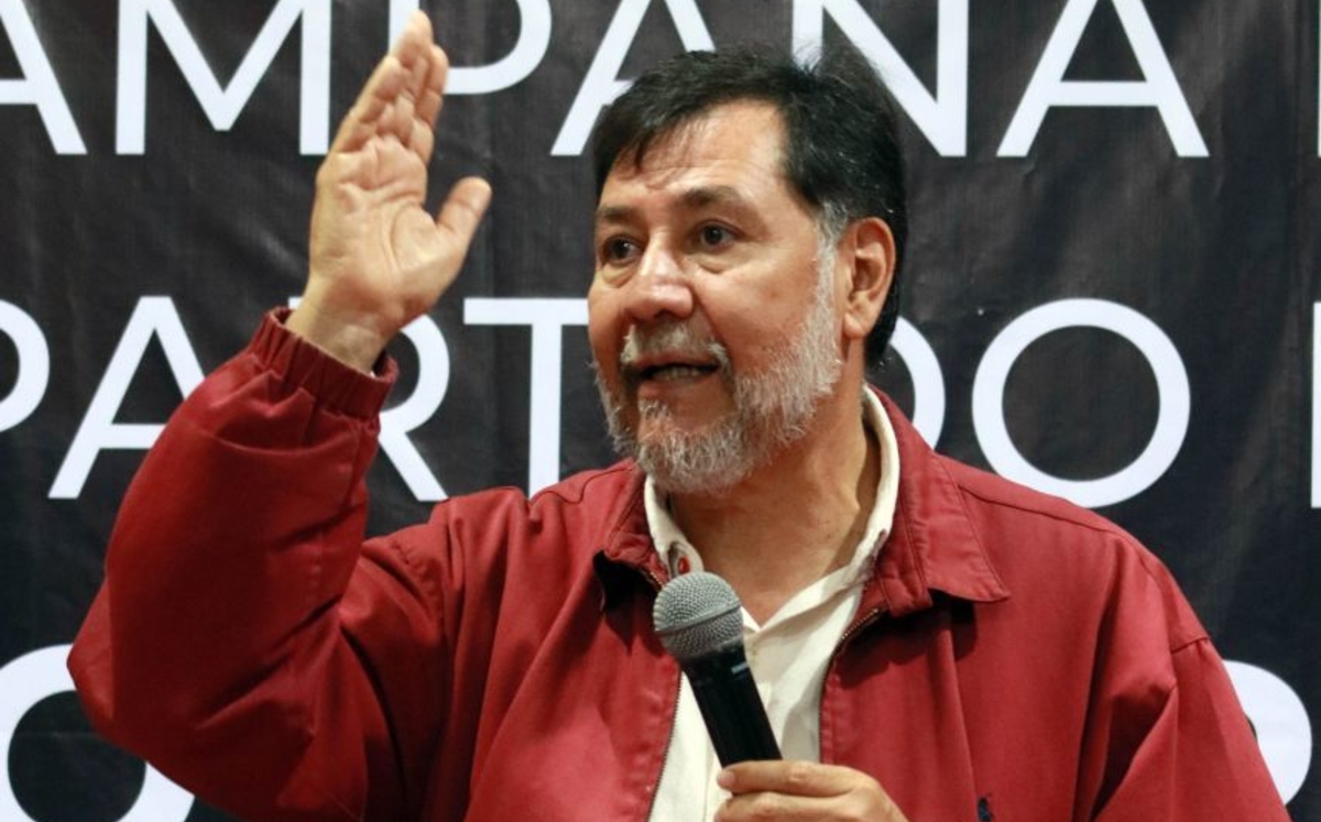 Gerardo Fernandez Noroña, diputado federal del PT, durante una conferencia de prensa. (Cuartoscuro)