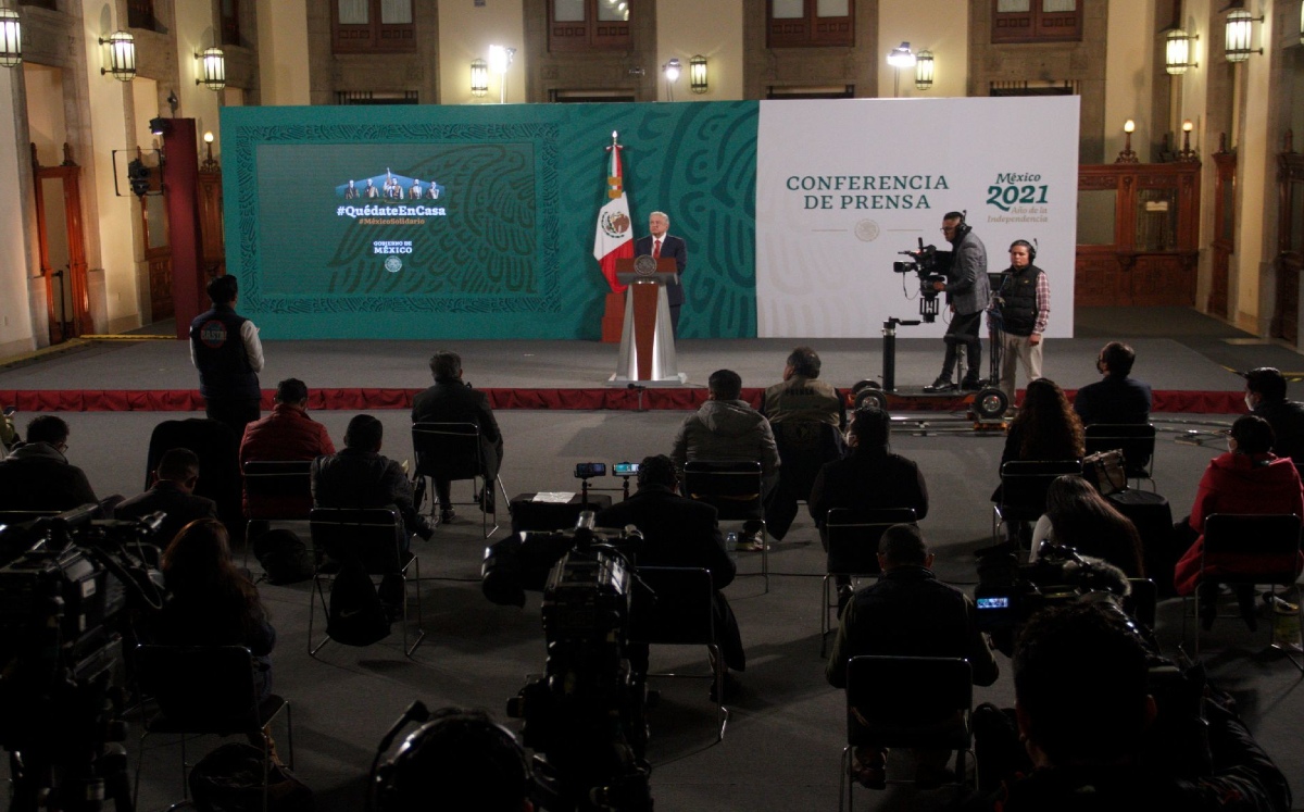 La Mañanera del 21 de enero en Palacio Nacional. (Cuartoscuro)