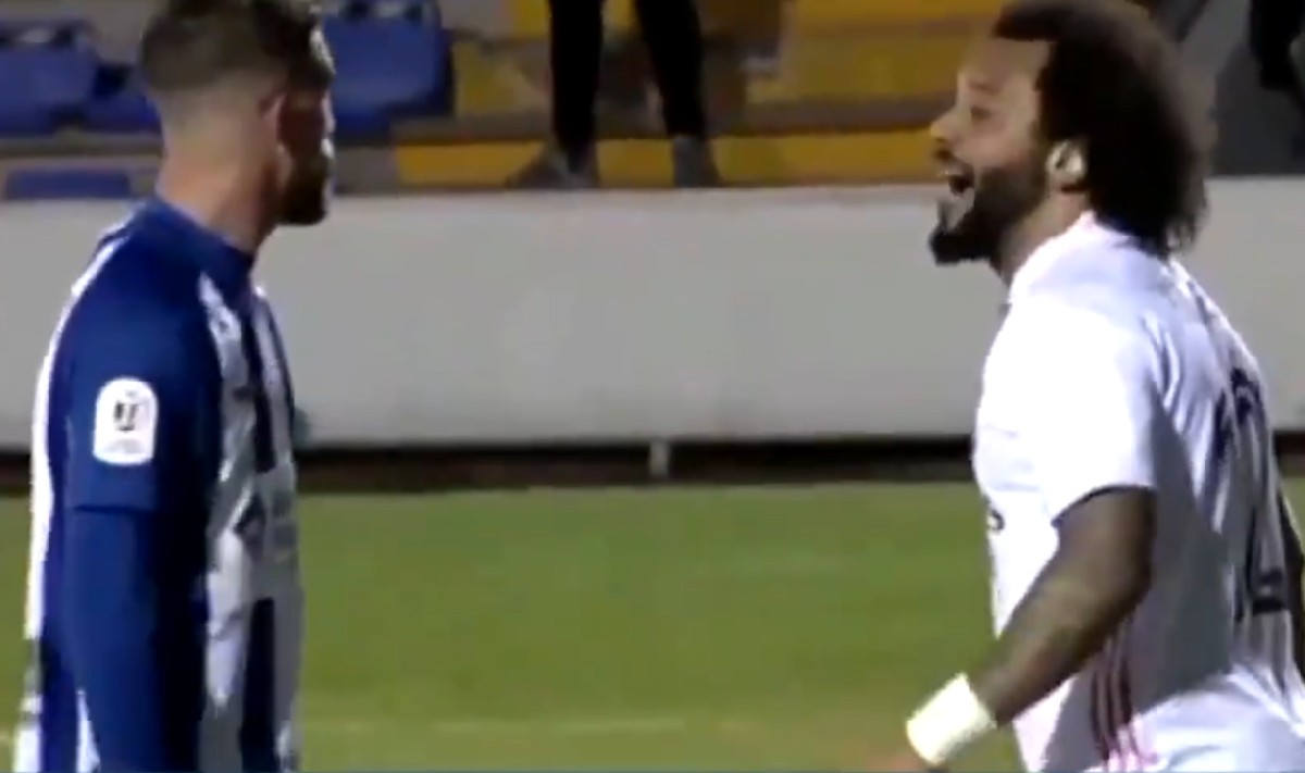 Marcelo grita a Vinicius antes del gol de Alcoyano (Especial)