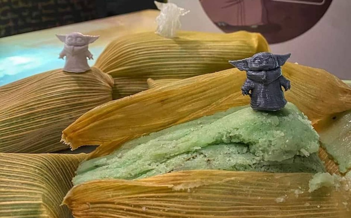 Tamales de Baby Yoda (@kraneofood y @bebagourmet)