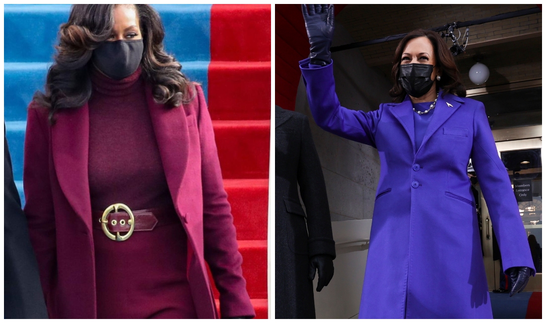La vicepresidenta y ex primera dama de EU lucieron outfit del mismo color (Instagram/Reuters).