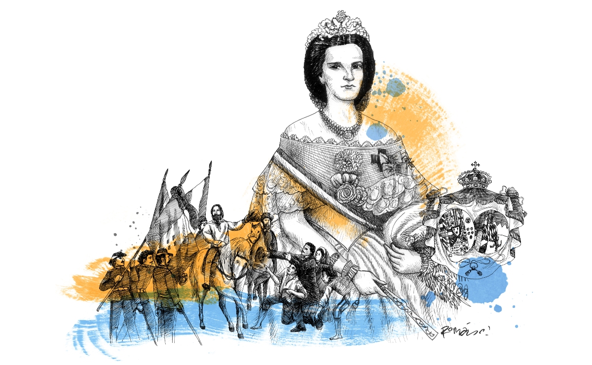 María Sofía de Baviera, reina de Nápoles. (Ilustración: Román)