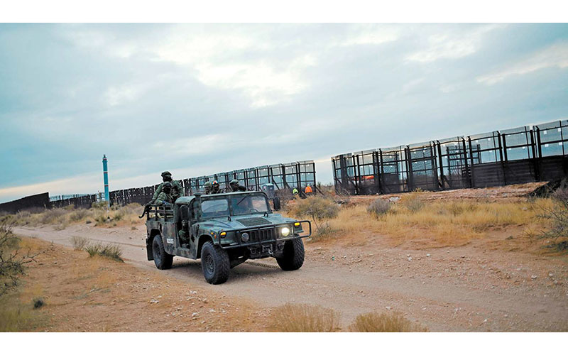 Recorrido de vigilancia fronteriza de la Guardia Nacional en Ciudad Juárez, Chihuahua. (Reuters)