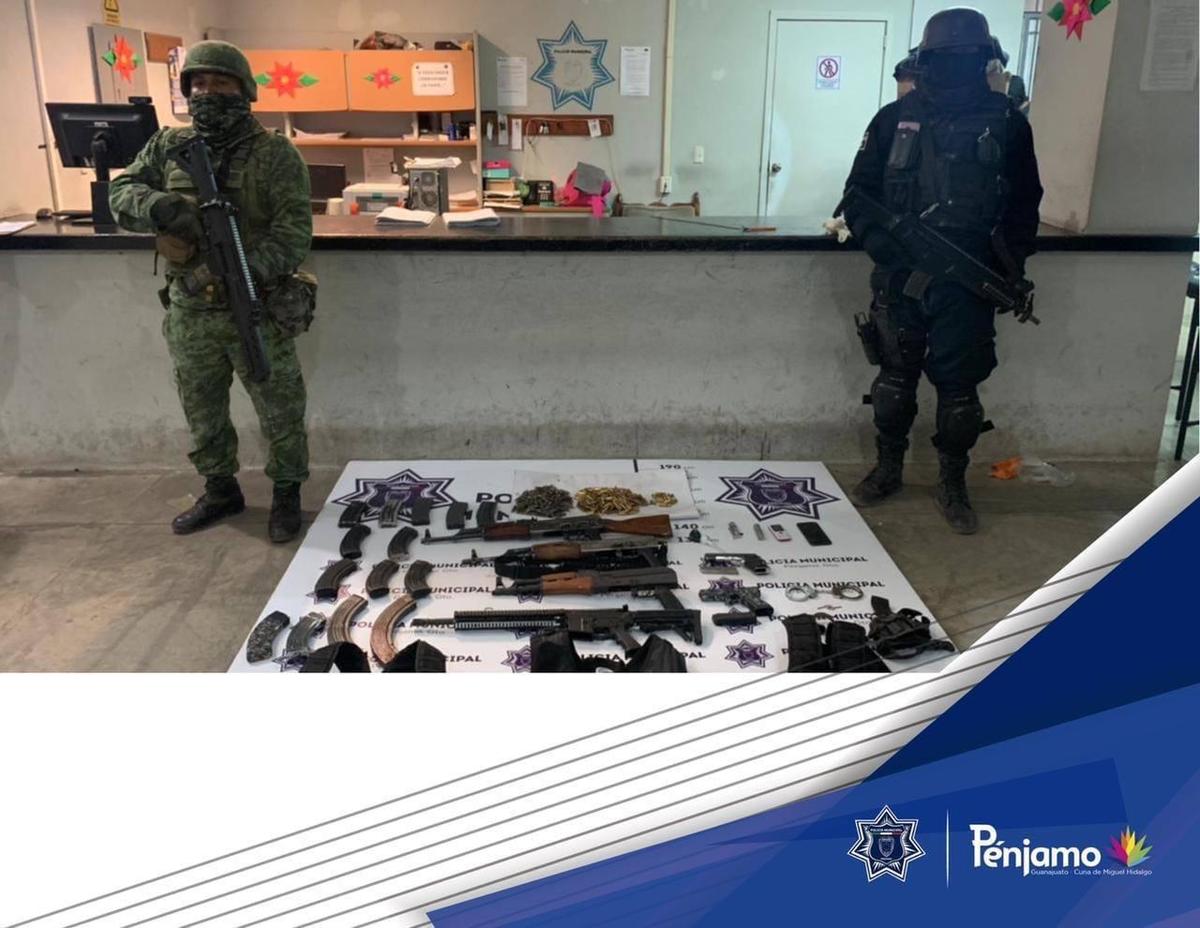 Capturan en Pénjamo a 7 tras enfrentamiento; entre ellos una menor